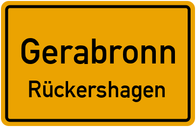 Ortsschild Gerabronn Rückershagen