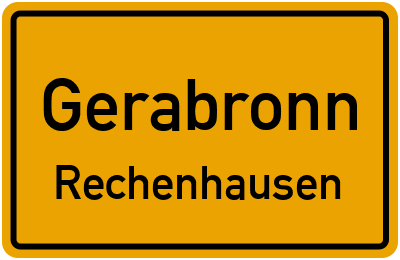 Ortsschild Gerabronn Rechenhausen