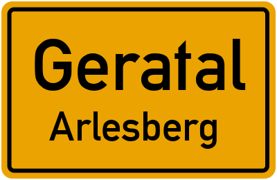 Straßenverzeichnis Geratal Arlesberg