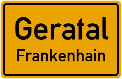 Straßenverzeichnis Geratal Frankenhain