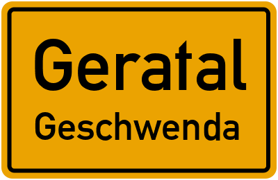 Straßenverzeichnis Geratal Geschwenda