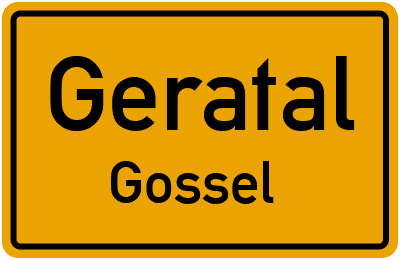 Straßenverzeichnis Geratal Gossel