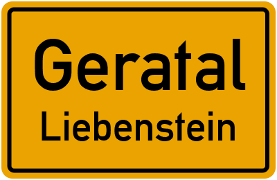 Straßenverzeichnis Geratal Liebenstein