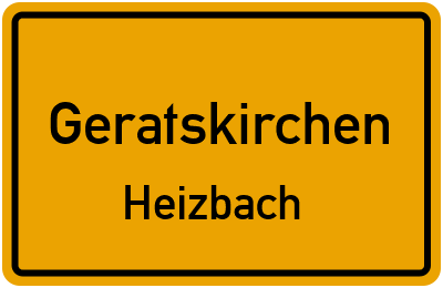 Straßenverzeichnis Geratskirchen Heizbach
