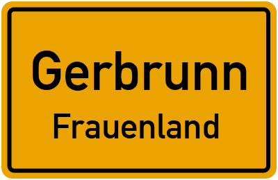 Straßenverzeichnis Gerbrunn Frauenland