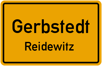 Ortsschild Gerbstedt Reidewitz