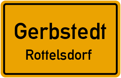 Ortsschild Gerbstedt Rottelsdorf