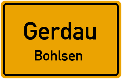 Ortsschild Gerdau Bohlsen
