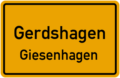 Straßenverzeichnis Gerdshagen Giesenhagen