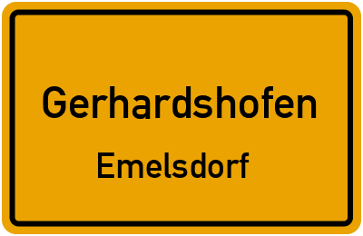 Ortsschild Gerhardshofen Emelsdorf