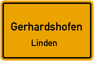 Ortsschild Gerhardshofen Linden