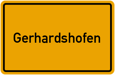 Ortsschild von Gemeinde Gerhardshofen in Bayern