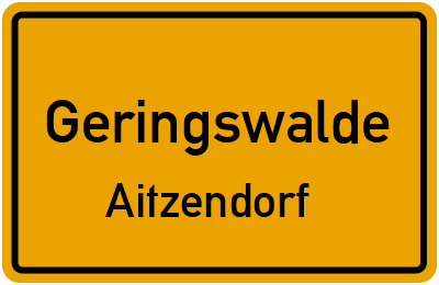 Ortsschild Geringswalde Aitzendorf