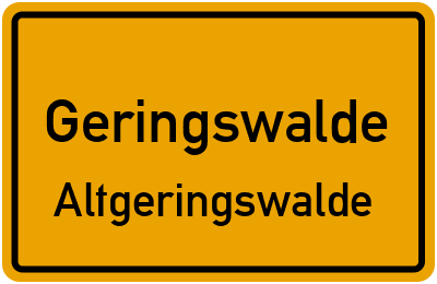 Ortsschild Geringswalde Altgeringswalde