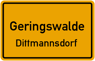Ortsschild Geringswalde Dittmannsdorf
