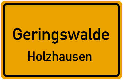 Ortsschild Geringswalde Holzhausen