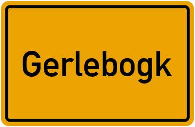 Ortsschild von Gemeinde Gerlebogk in Sachsen-Anhalt