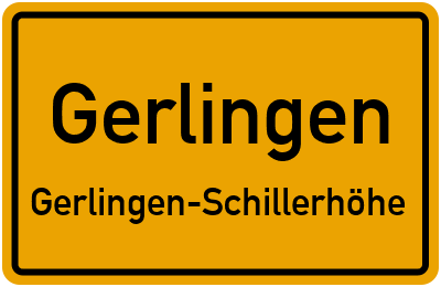 Straßenverzeichnis Gerlingen Gerlingen-Schillerhöhe