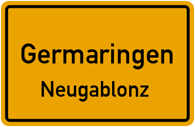 Straßenverzeichnis Germaringen Neugablonz