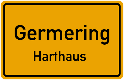 Ortsschild Germering Harthaus