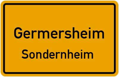 Straßenverzeichnis Germersheim Sondernheim