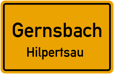 Ortsschild Gernsbach Hilpertsau