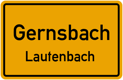Ortsschild Gernsbach Lautenbach