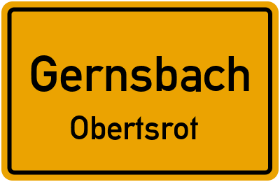 Ortsschild Gernsbach Obertsrot
