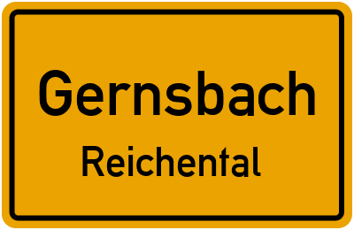 Ortsschild Gernsbach Reichental