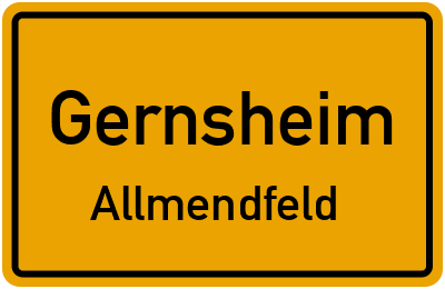 Straßenverzeichnis Gernsheim Allmendfeld