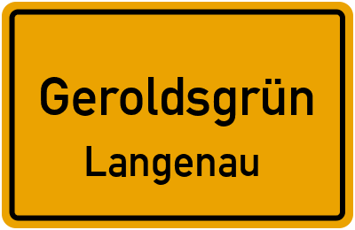 Ortsschild Geroldsgrün Langenau