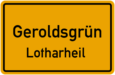 Straßenverzeichnis Geroldsgrün Lotharheil
