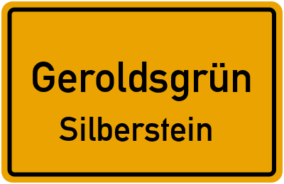 Ortsschild Geroldsgrün Silberstein