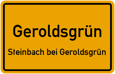 Straßenverzeichnis Geroldsgrün Steinbach bei Geroldsgrün