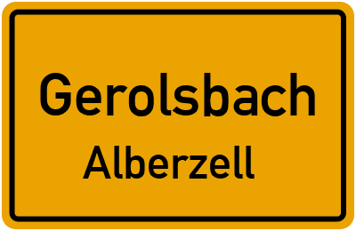 Straßenverzeichnis Gerolsbach Alberzell