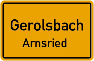 Straßenverzeichnis Gerolsbach Arnsried