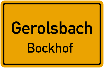 Straßenverzeichnis Gerolsbach Bockhof