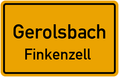 Ortsschild Gerolsbach Finkenzell