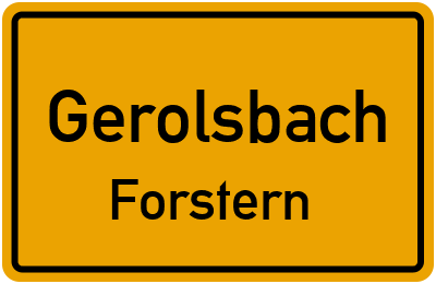 Ortsschild Gerolsbach Forstern