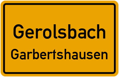 Straßenverzeichnis Gerolsbach Garbertshausen