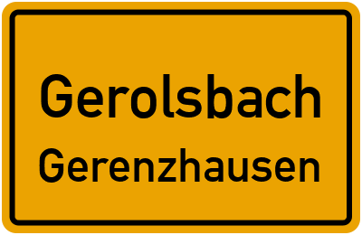 Ortsschild Gerolsbach Gerenzhausen