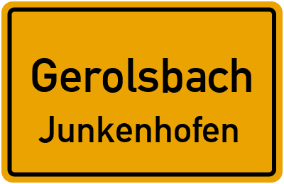 Ortsschild Gerolsbach Junkenhofen
