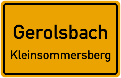 Straßenverzeichnis Gerolsbach Kleinsommersberg