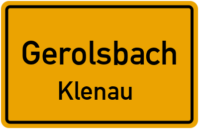 Straßenverzeichnis Gerolsbach Klenau