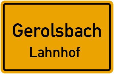 Straßenverzeichnis Gerolsbach Lahnhof