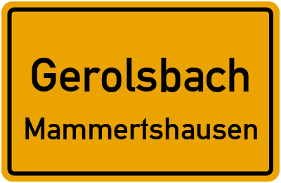 Ortsschild Gerolsbach Mammertshausen