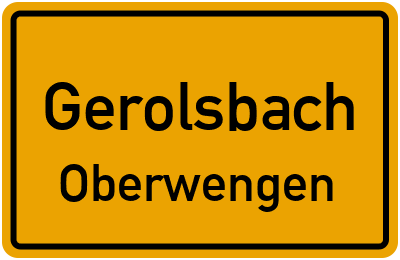 Ortsschild Gerolsbach Oberwengen