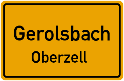 Straßenverzeichnis Gerolsbach Oberzell
