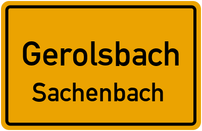 Ortsschild Gerolsbach Sachenbach