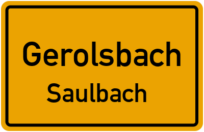 Straßenverzeichnis Gerolsbach Saulbach